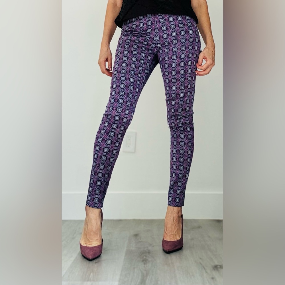 La Perla Purple and Pink Patterned silk pants
